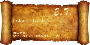 Eckert Tamás névjegykártya